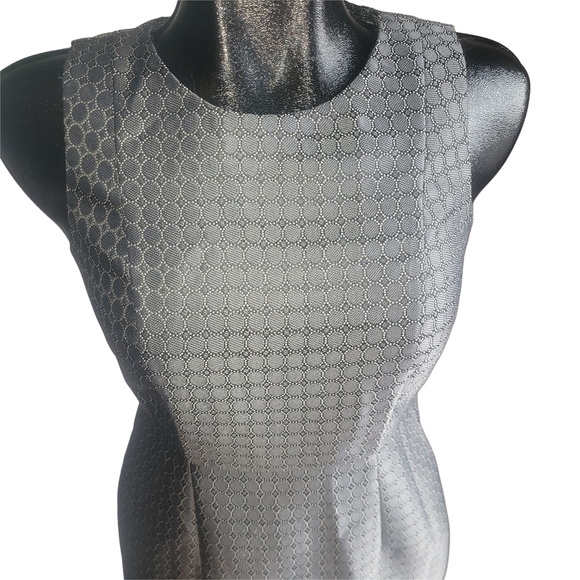 Banana Republic Gray Patterned Sleeveless Sheath Business Office Dress 2P - Picture 2 of 7